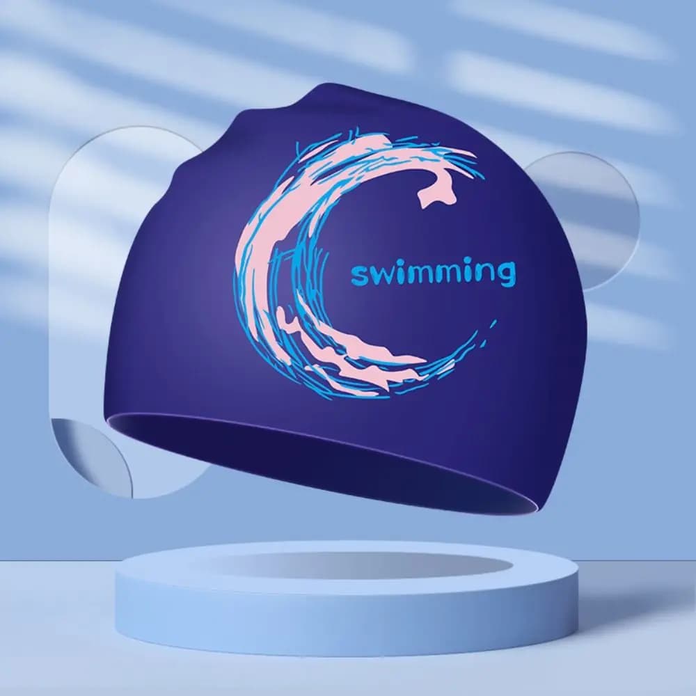 Photography Props Silica Adult Swimming Cap Star Moon Swimming Hat Long Hair Waterproof Diving Cap Swim Pool