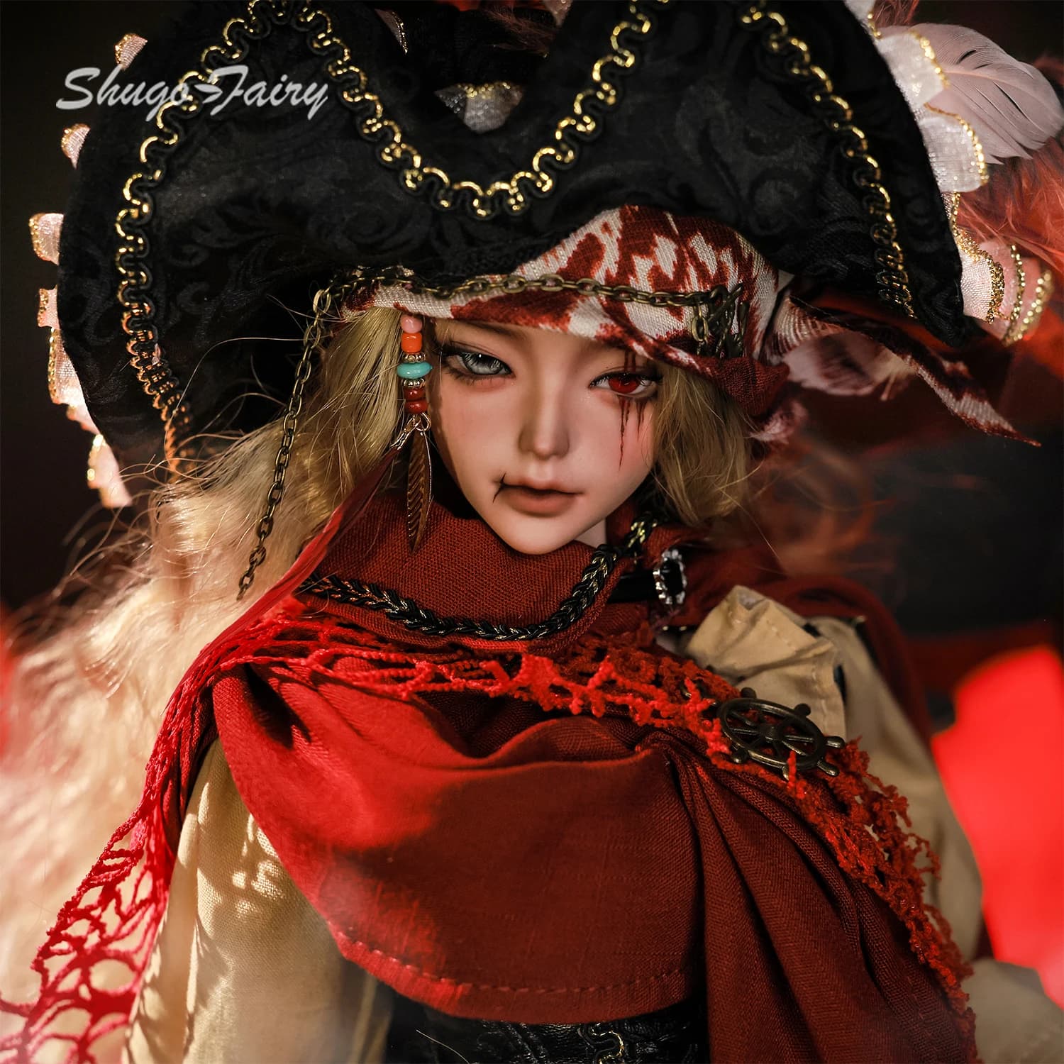 Mrowen A 1/4 BJD Set Completo Pirata Capitano Assassino Timoniere MSD Fantasy Resina Bambola Snodata Art ShugaFairy Explorer