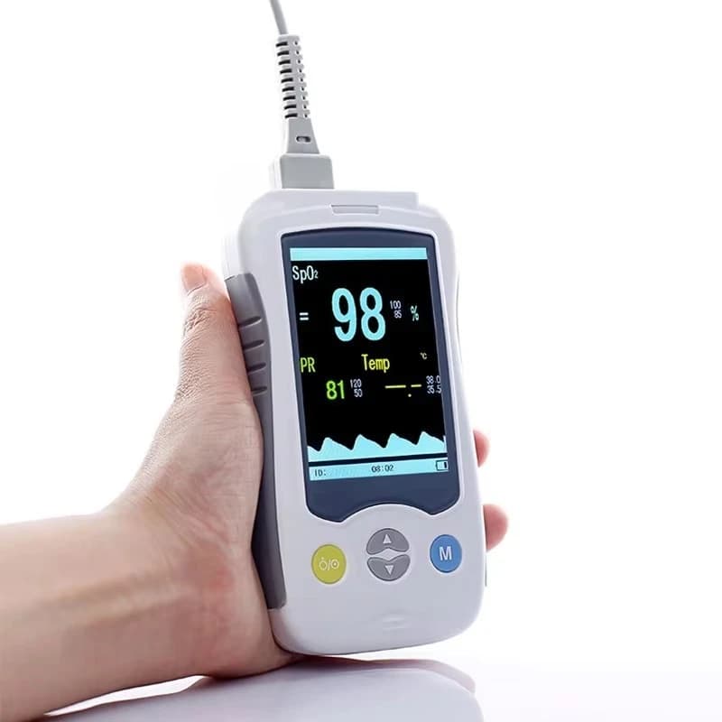 Multiparametric Portable Monitor for Veterinary Clinic, Palm Veterinary Oximeter for Animal Health Monitoring