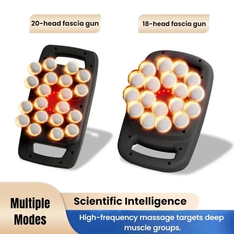 20-Head/18-Head Massage Gun: 9 Intensity Levels, 9 Modes, Type-C Fast Charging, Long Battery Life, Deep Muscle Relaxation