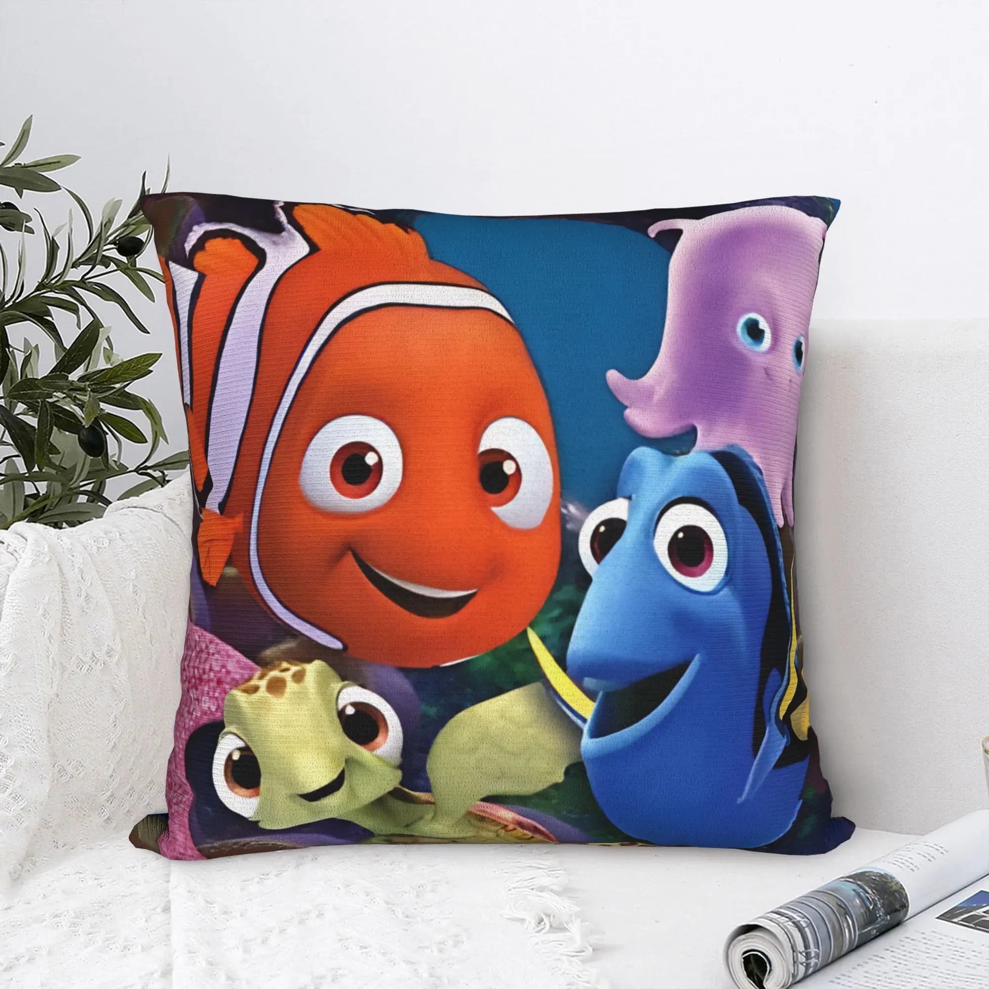 Finding Dorys Nemos Pillowcase Polyester Cushion Cover Gift Pillow Case Cover Bed Zippered 18'