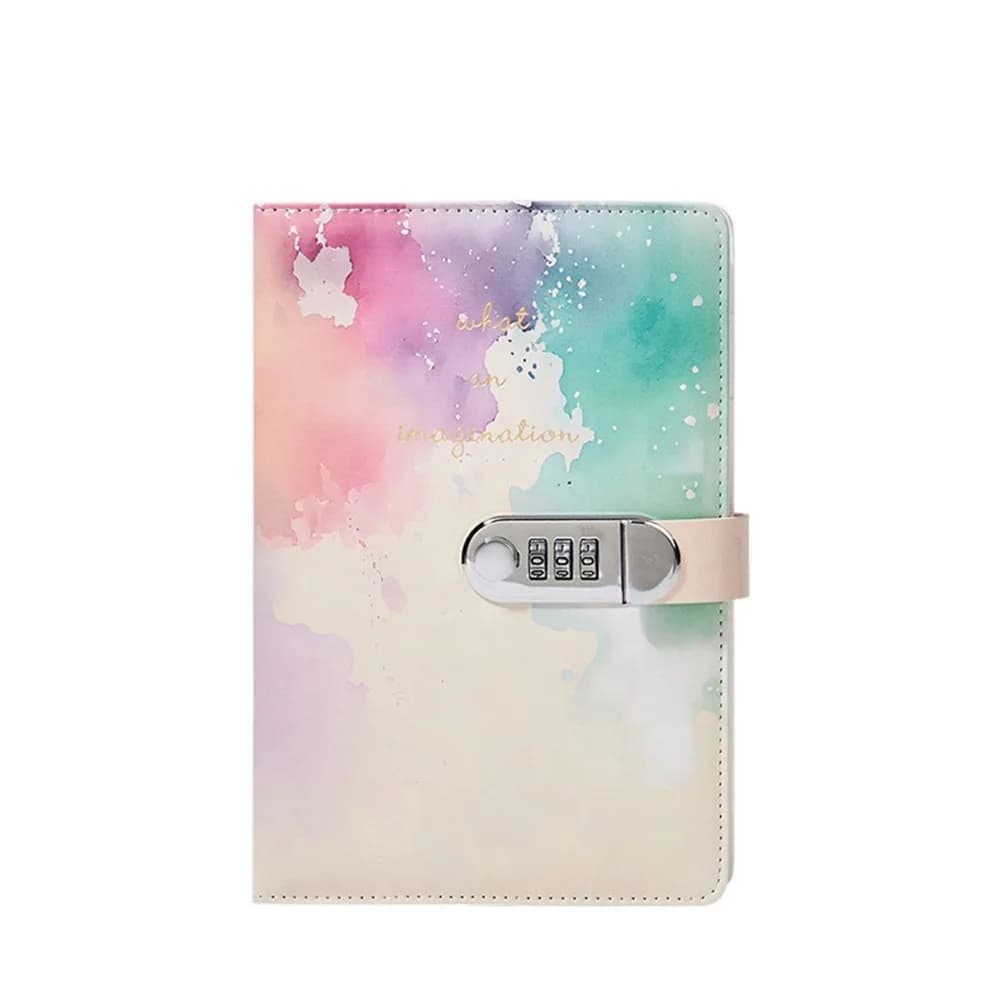 Fashion 240 Pages A5 Journal Notebook Protecting Secrets PU Leather Diary Book Waterproof Thickened Student Notepad Stationery