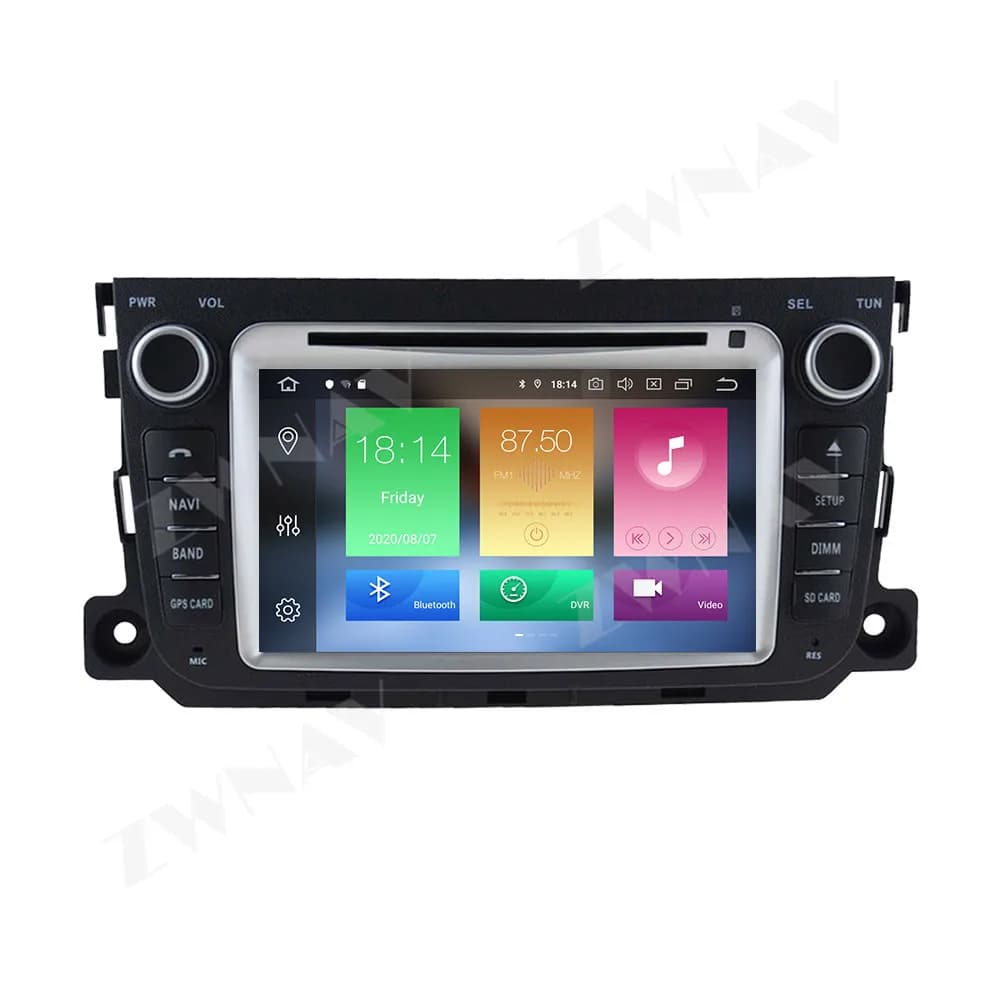 8” For Mercedes-Benz Smart Fortwo Android auto touch screen GPS navigation carplay multimedia player radio wireless head unit
