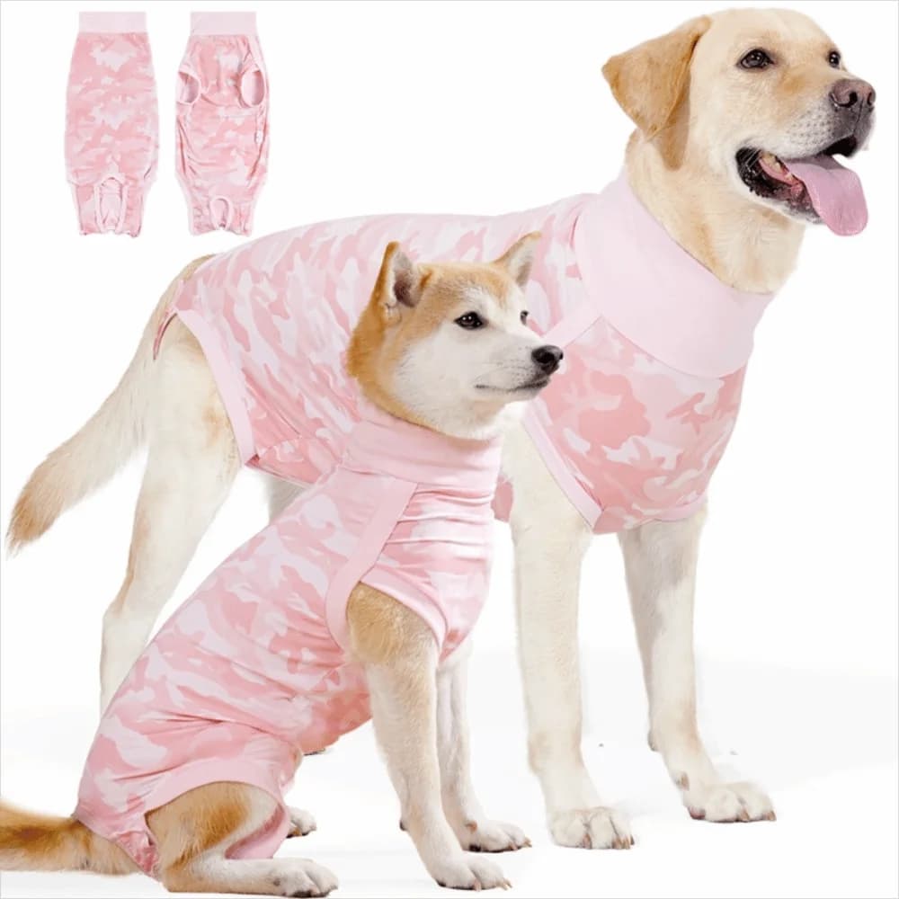 Dog accessories: Elastic dog recovery suit, breathable, washable, anti-drying, soft, four-legged, for dogs after sterilization