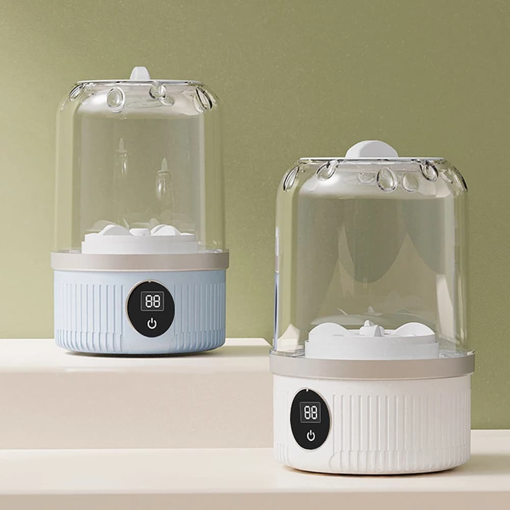 Cordless Small Washing Machine with Laundry Cup Automatic Laundry Cup Portable Washing Machine for Travel Home and Dormitory