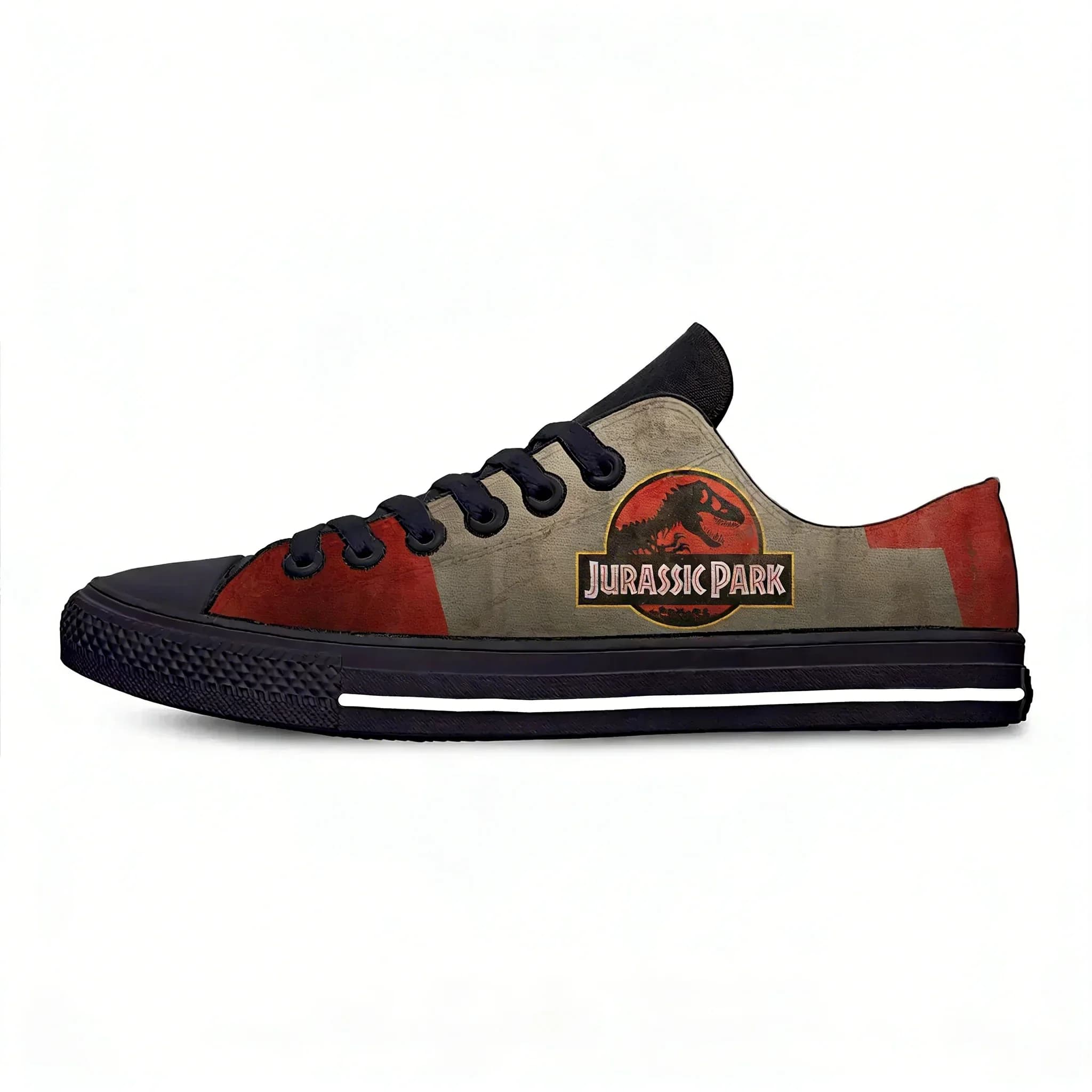 Scarpe Casual Divertenti con Tema Jurassic Park, Dinosauri Anime e Cartoni Animati, Sneakers Classiche Unisex a Tomaia Bassa