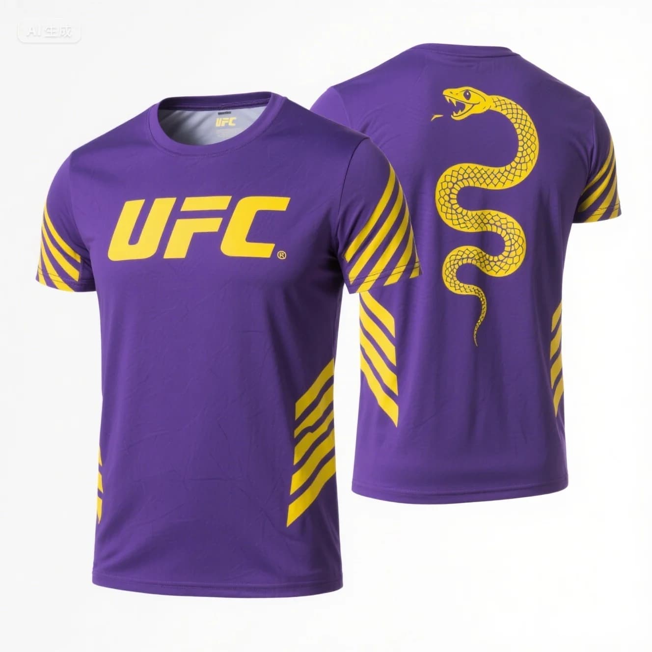 Sports Short-sleeve T-shirt Round Neck Breathable Fighting Training Fitness Top Trendy Print Casual Wear