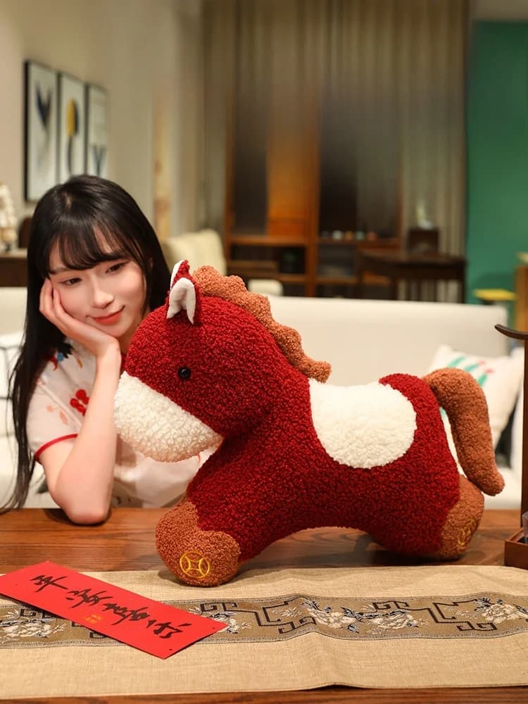 Peluche del Capodanno Cinese 2026, Bambola Cuscino, Regalo per Bambini, Giocattolo Tradizionale Cinese Sle Bao Ma