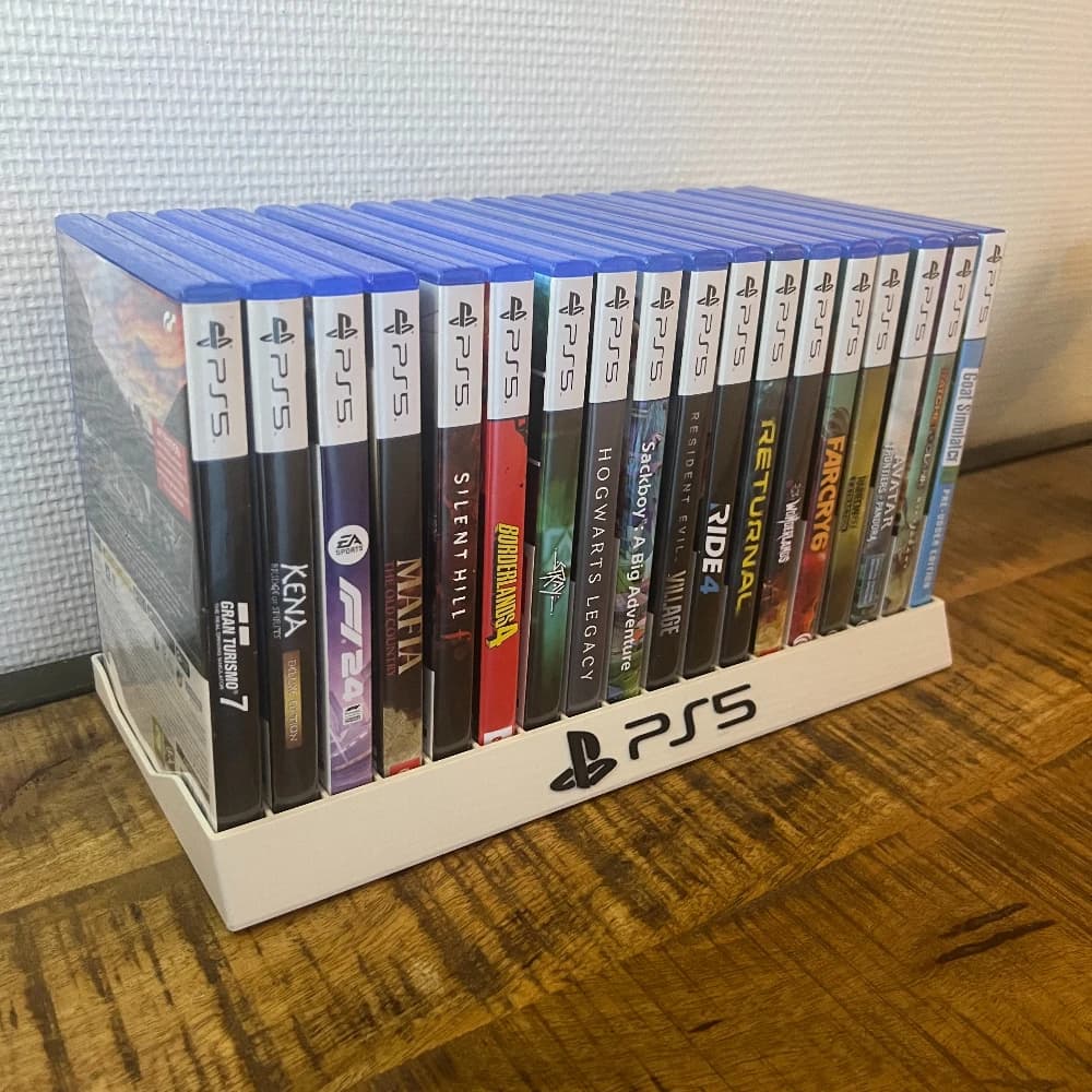 Supporto per dischi di gioco stampato in 3D per PS5, capacità di archiviazione di 14 dischi, organizer salvaspazio, accessorio per console