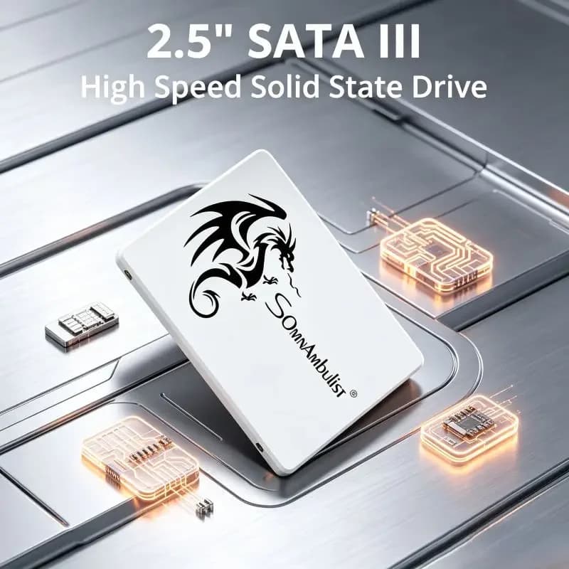 Swift Exquisite SomnAmbulist 2.5" SATA3 SSD, Multiple Memory Configurations, Practical Solid State Drive for Desktop Laptop