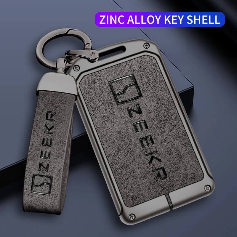 Zinc Alloy Leather Car Key Case ZEEKR NFC Card Case for Zeekr 001 007 009 X Key Fob Smart Card Keyless Protection Key Case