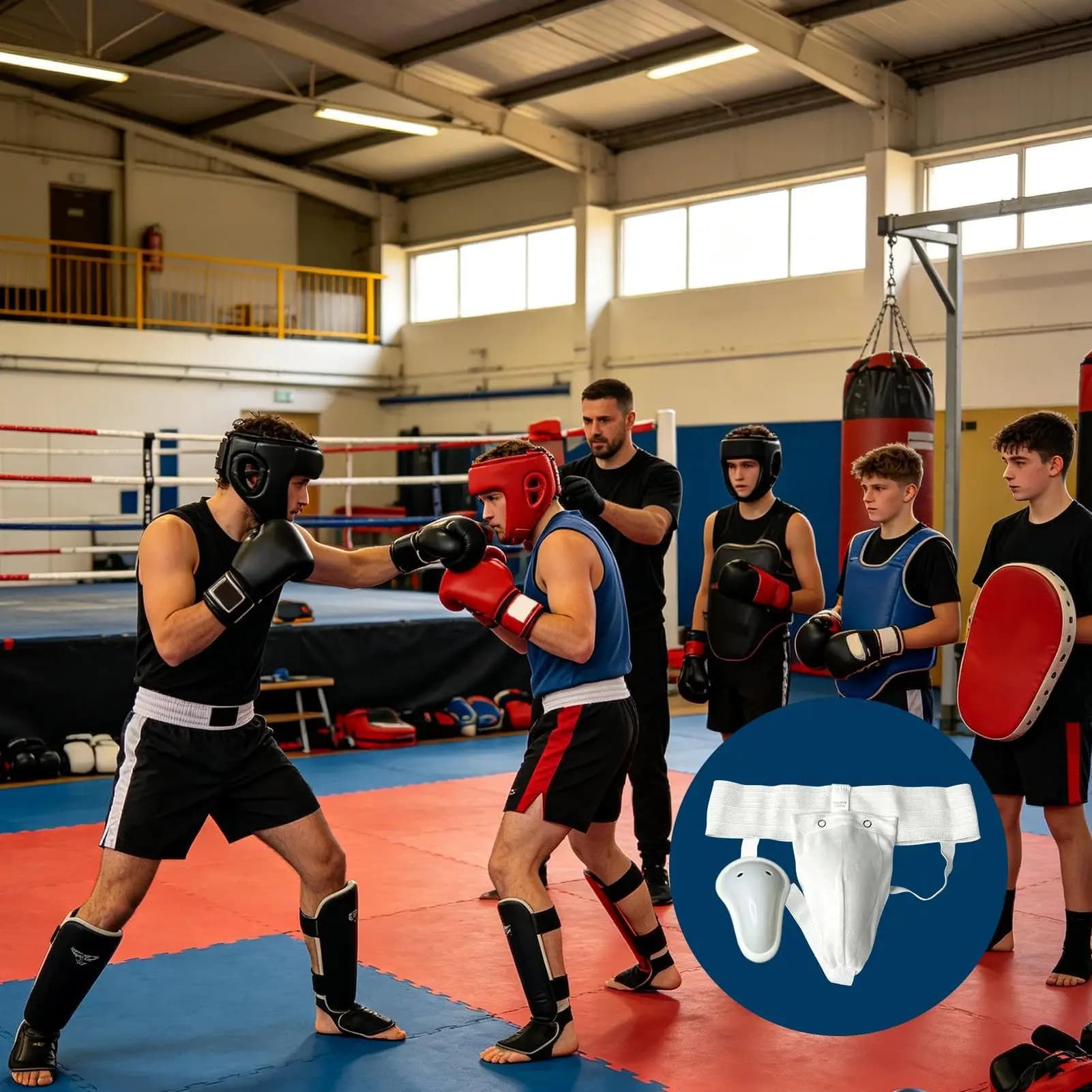 Boxing Groin Protector Elastic Breathable Protector With Removable Pad Boxing Groin Guard For Football Sports Training Safety