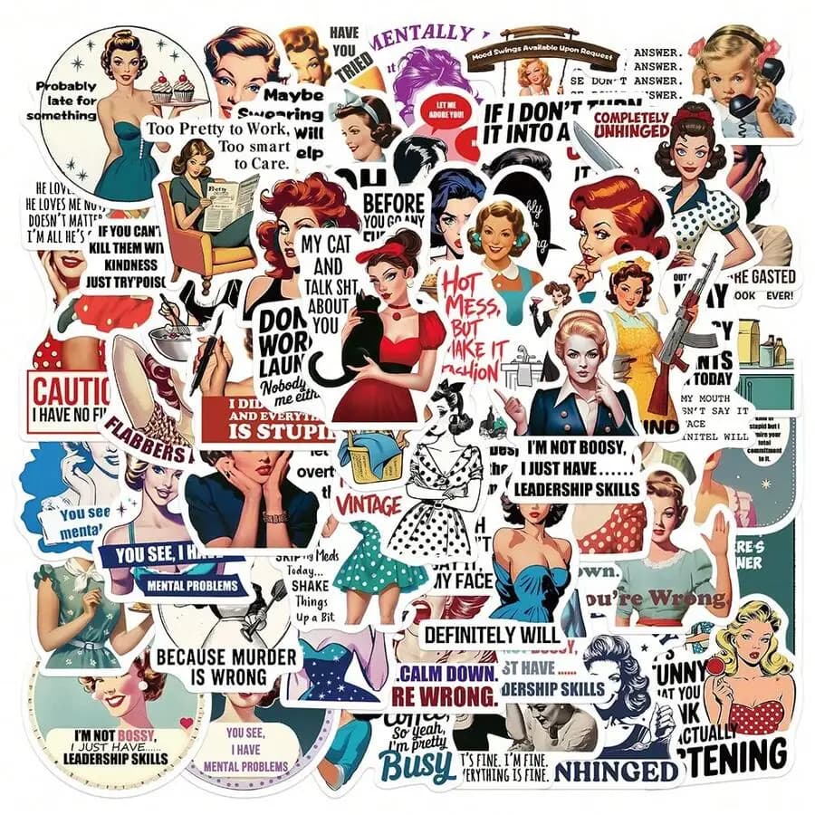 50pcs inspirational quote stickers for notebooks water bottles skateboards fridges desks computers phones tablets scrapbooks pho