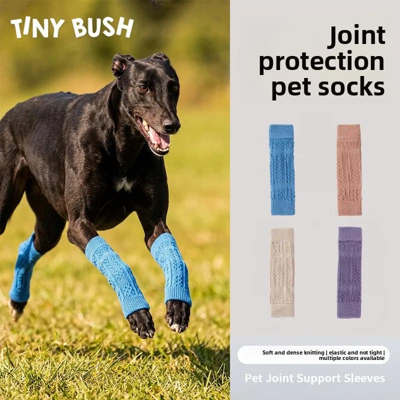 2 Pairs of Pet Knee Socks Dog Leg Joint Protection Socks Pet Knee Pads Elderly Dog Leg Pads Postoperative Rehabilitation