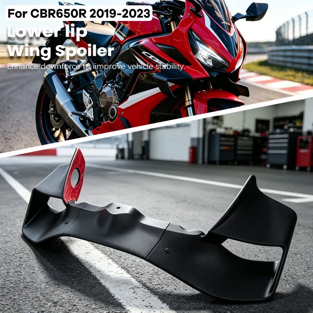 For Honda CBR650R CBR 650R 2019-2023 Motorcycle Aerodynamic Fixed Wind Wing Front Lower Lip Spoiler Fairing Wing Downforce Acces
