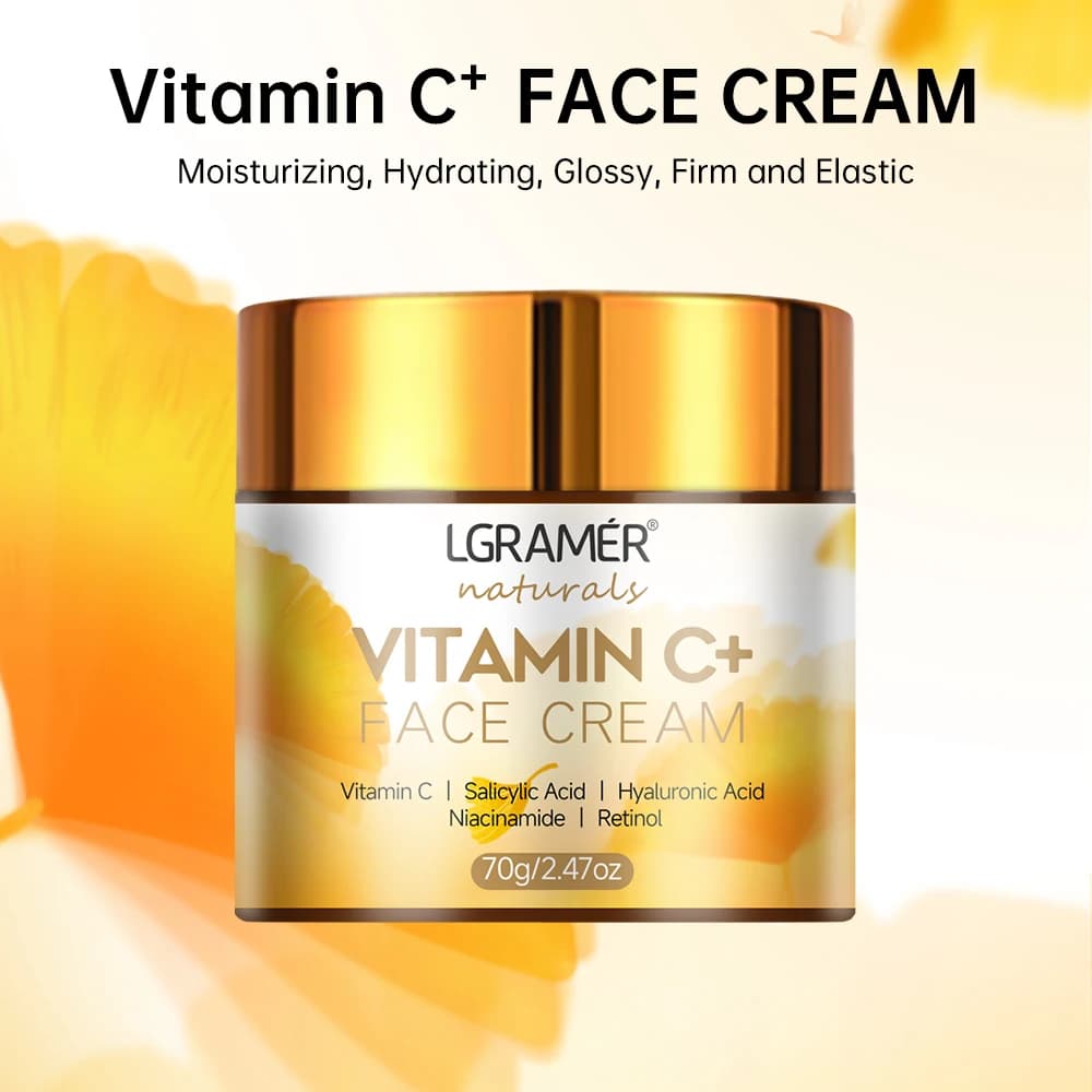 Vitamin C Face Cream Retinol Smooth Elastic Rugs Hydrating Hyaluronic Smooth Reparator Whitening Cream for Smooth Skin Care