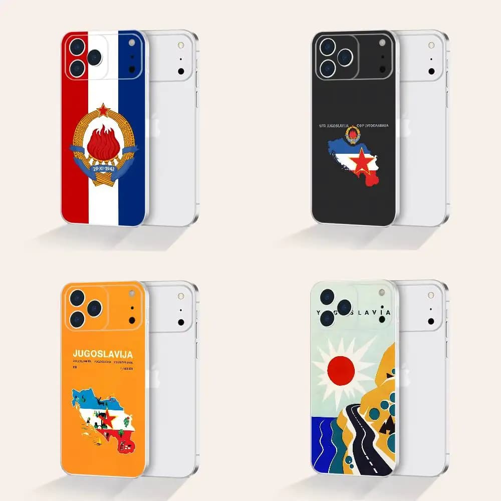 Passaporto Y-Yugoslavia per iPhone 7,8,17,16,15,14,13,12,11 Pro,Max,Plus,X,XS,XR,SE4,E Mini custodia morbida trasparente per telefono