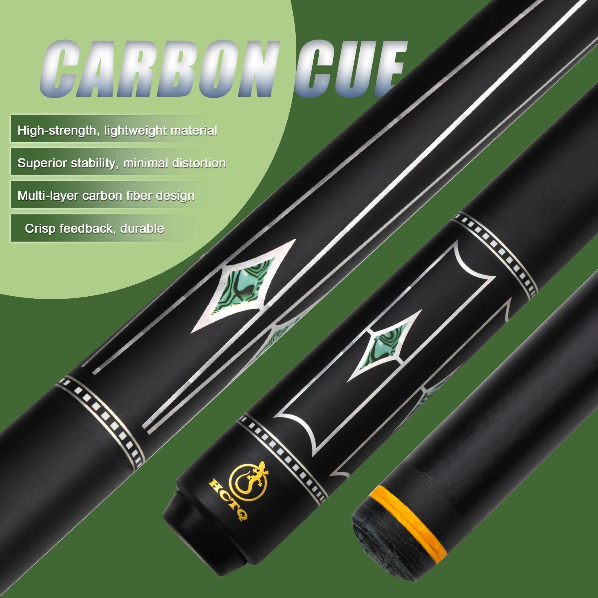 Stecca da Biliardo in Fibra di Vetro a Bassa Deflessione 12,5mm con Giunto Rapido in Acciaio Inox, Perfetto Equilibrio per Biliardo Americano