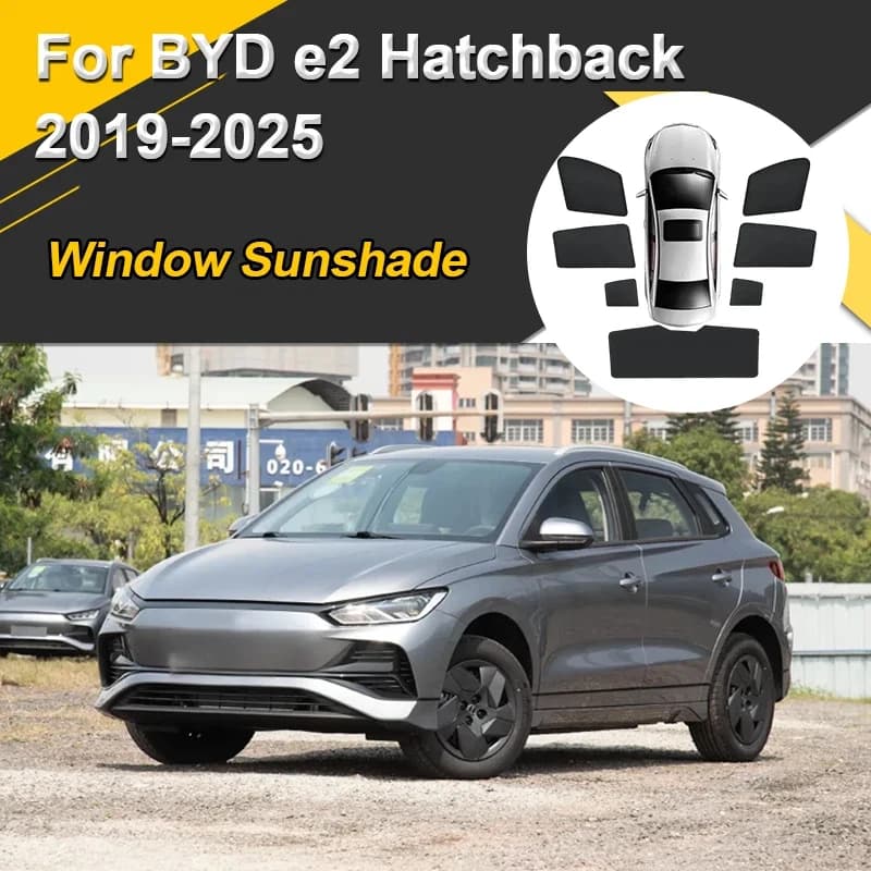 Car Sun Shades For BYD e2 Hatchback 2019-2025 2024 Sunshades Heat insulation Window Curtain Mesh Windshield Visor Accessories