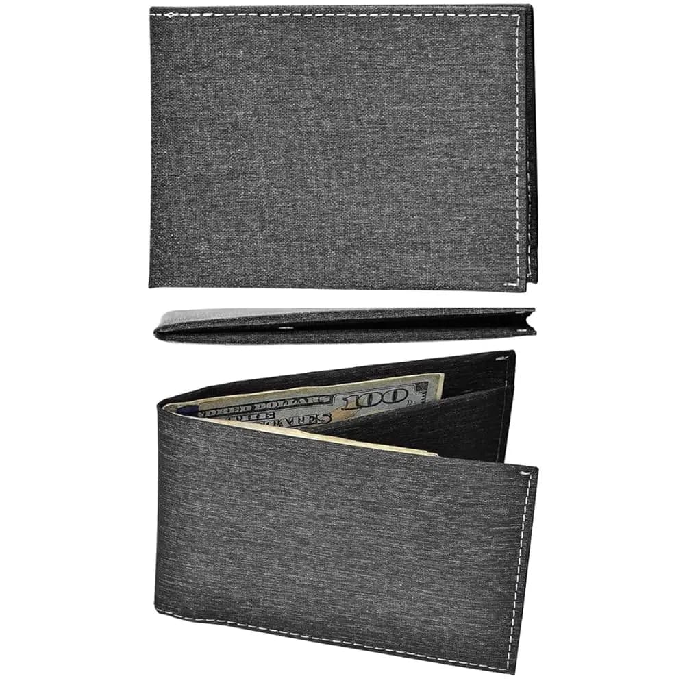 Portafoglio Sottile kinzd con Fermasoldi e Blocco RFID, Portafoglio Minimalista Bifold per Uomo in Vera Pelle, Tasca Frontale per Carte, Spedizione Gratuita