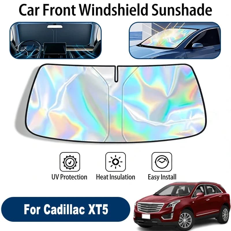 Parasole per parabrezza per Cadillac XT5, accessori pieghevoli per la protezione solare della finestra anteriore, riflettenti ai raggi UV