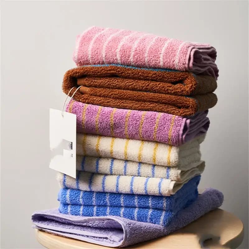 Asciugamano in cotone a righe moda Morbido assorbente Asciugamano da bagno per adulti Asciugamano per il viso Asciugamani per la casa Asciugamani da spiaggia di lusso per hotel