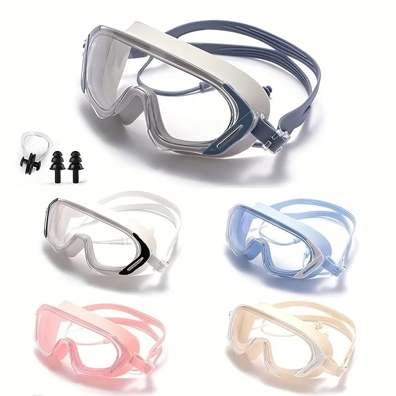 Outdoor swimming glasses Anti-snatch Swim glasses for scuba diving with earplugs for young adults