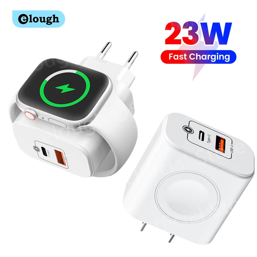 3-in-1 Charger For iWatch iPhone USB Type C Fast Charging Phone Charger Adapter Magnetic Wireless Watch Charger For Apple Watch