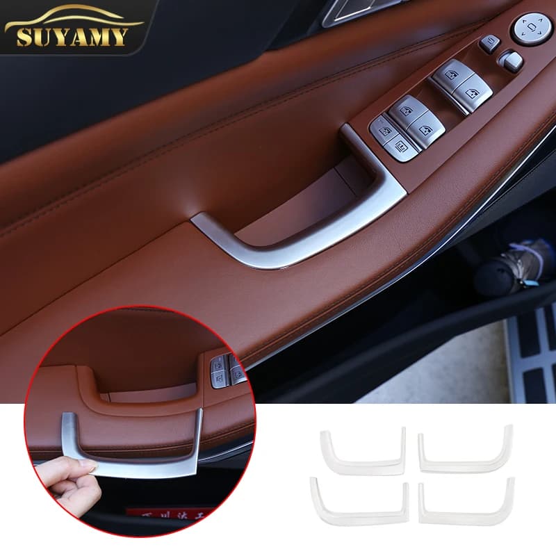 For BMW X5 G05 X7 G07 2019-2022 ABS Chrome Car Door Bowl Armrest Panel Storage Box Frame Cover Trim Auto Interior Accessories