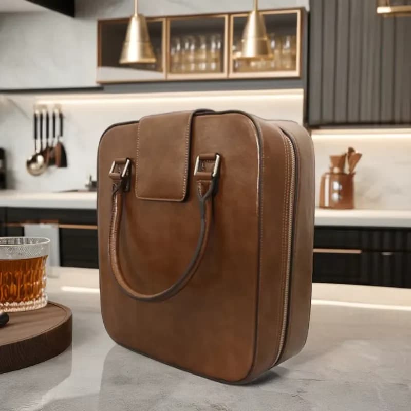 Portable Stainless Steel Cocktail Shaker Set Professional Bartender Kit with Carry Bag Home Bar Mixing Tools for Party Gift
