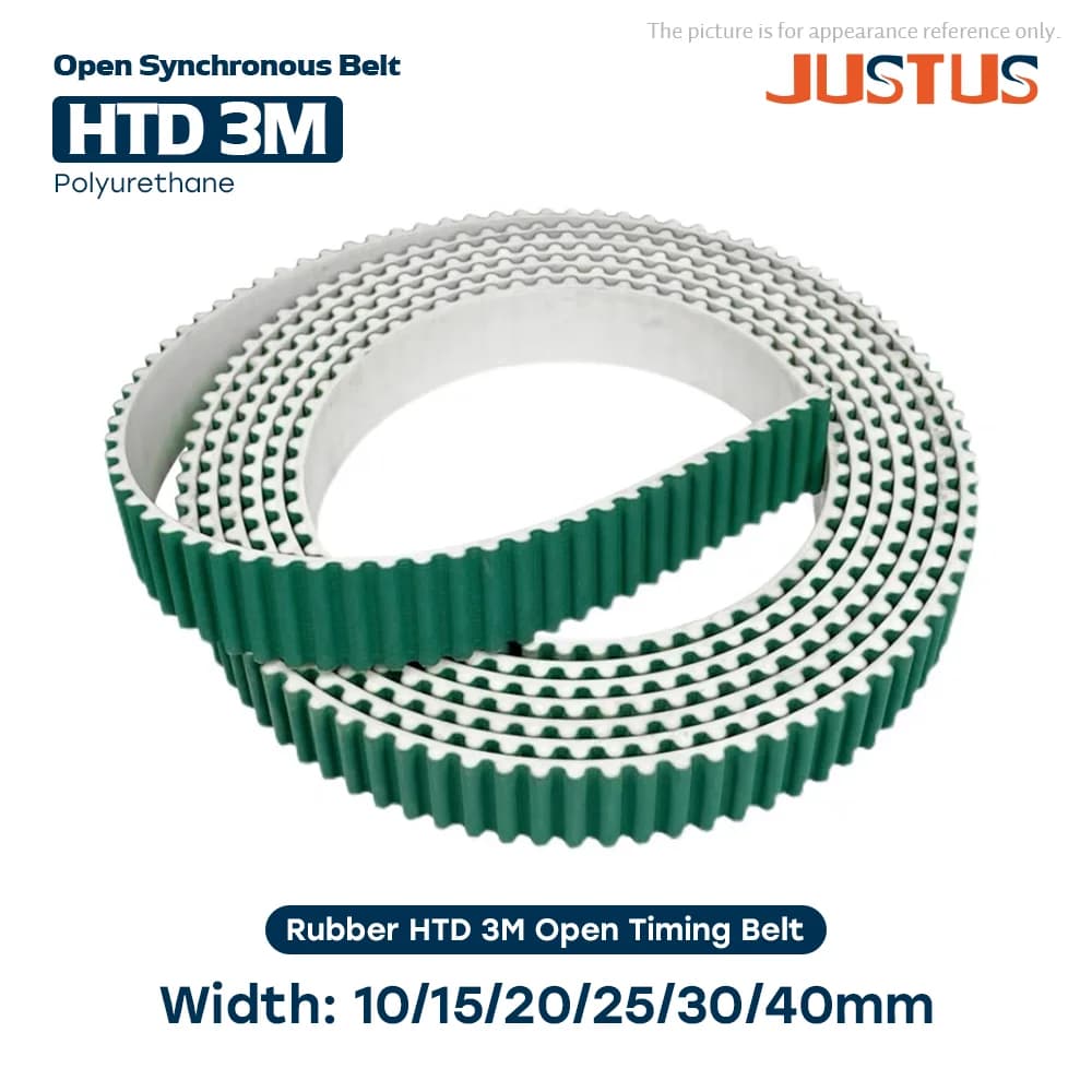 HTD 3M Cinghia sincrona aperta larghezza 6/10/15/20/25/30/40mm poliuretano Acciaio PU HTD 3M Cinghia dentata Piccola stampante 3D retroilluminazione