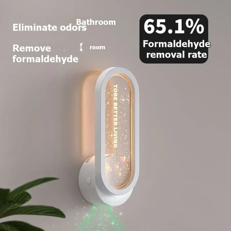 Purificatore d'Aria Ionico Compatto ABZV con Spina EU - Lampada Cielo Stellato - Per Rimozione Odori e Formaldeide in Piccoli Spazi