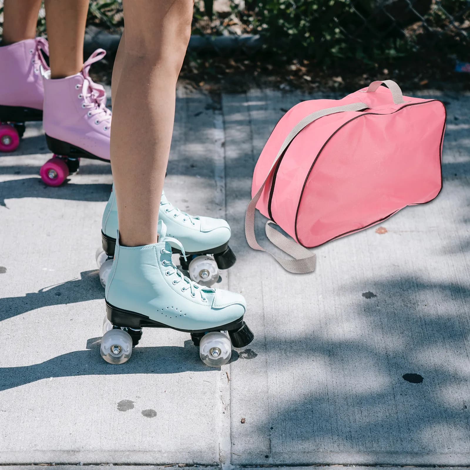 Borsa per Pattini a Rotelle Elegante e Colorata, Custodia per Scarpe da Pattinaggio Facile da Pulire, Materiale Durevole, Sacchetto Porta Pattini per Donne