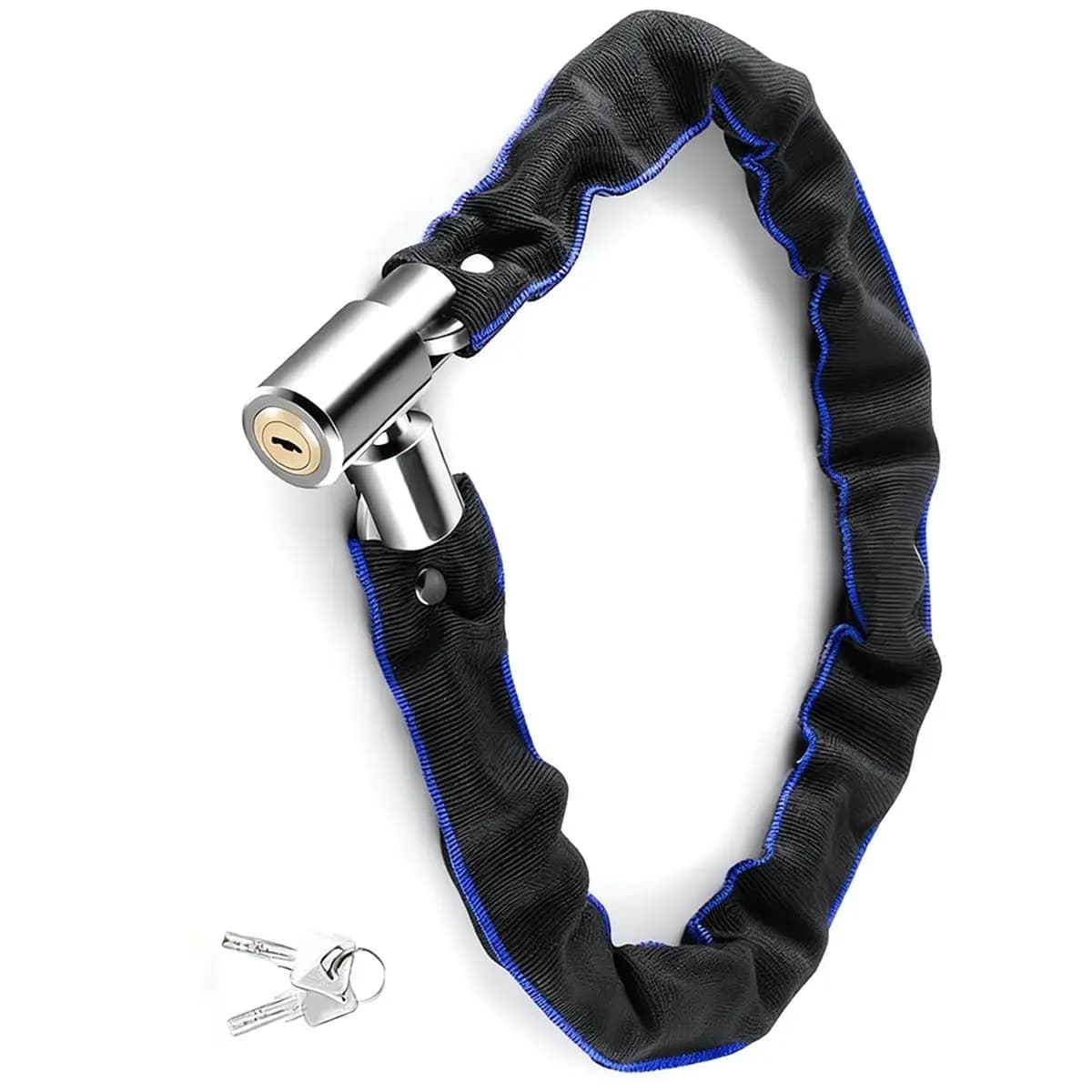 Compatible Heavy Duty Bike Chain Lock Anti-Theft Steel Chain for Bicycle E-Bike Motorcycle Scooter Gate Outdoor Security