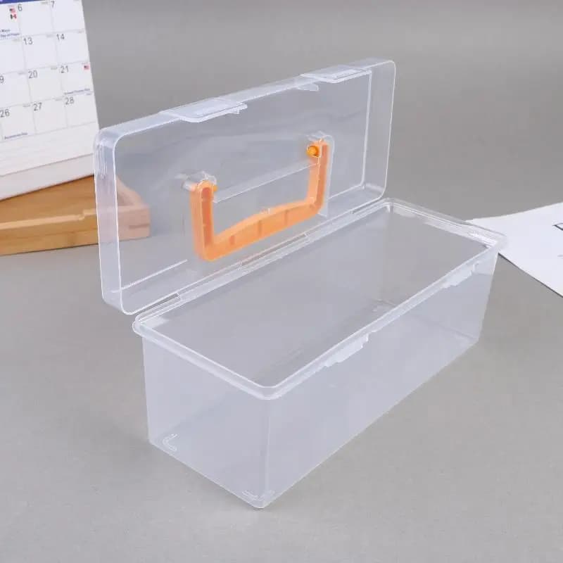 Transparent Organizer Set with 5 Grid Storage Box Adjustable Dividers for Refrigerator Kitchen Spice Seasoning Pantry Countertop