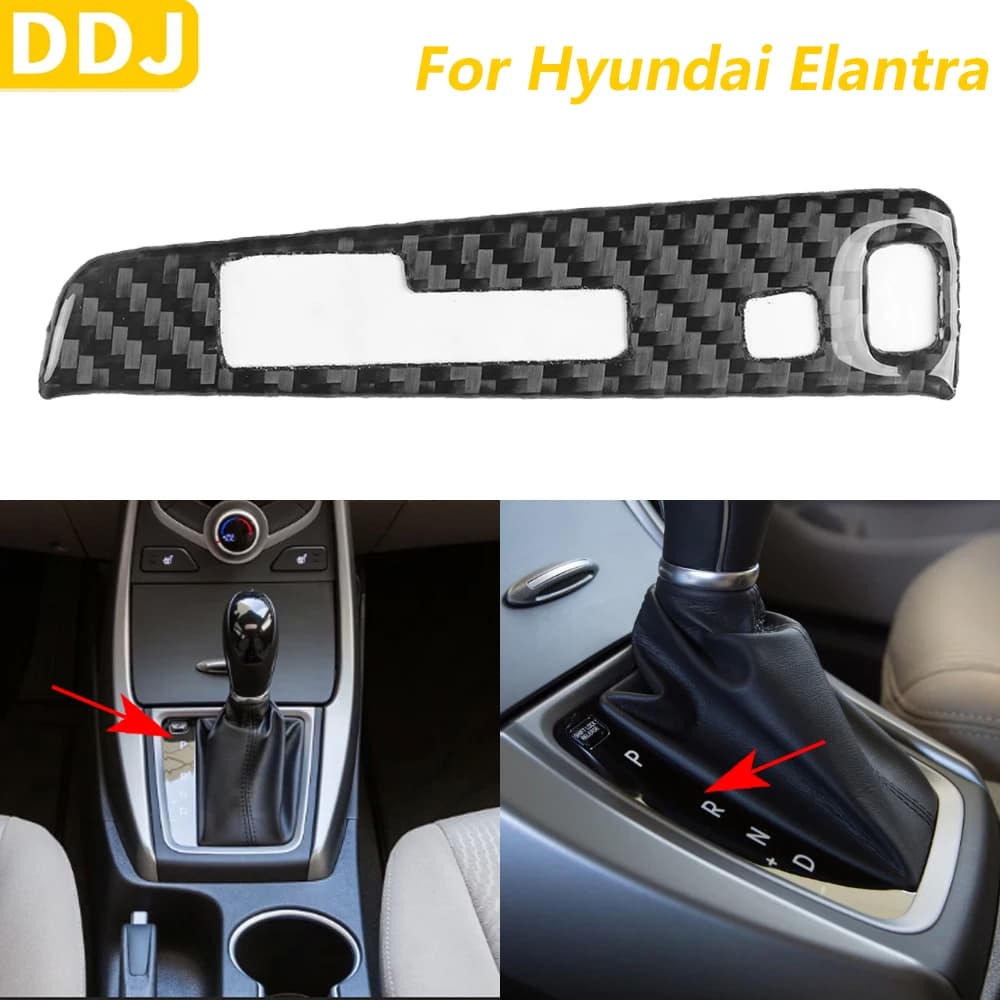 For Hyundai Elantra 2011-2016 Carbon Fiber Central Exchange Control Panel Decorative Cover Car Accessories Interior Wall decal