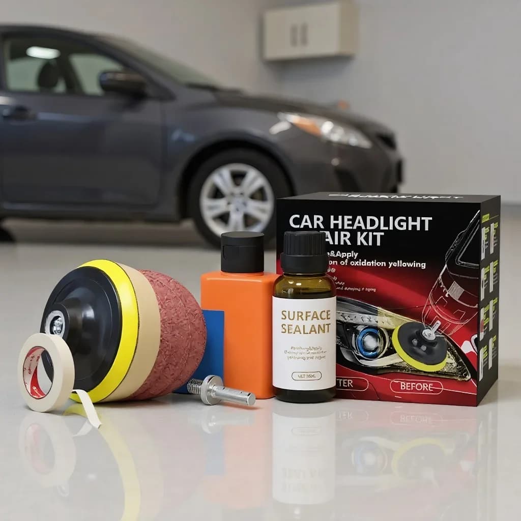 Kit Lucidante per Fari Auto - Set di Cera Chimica per Restauro e Levigatura