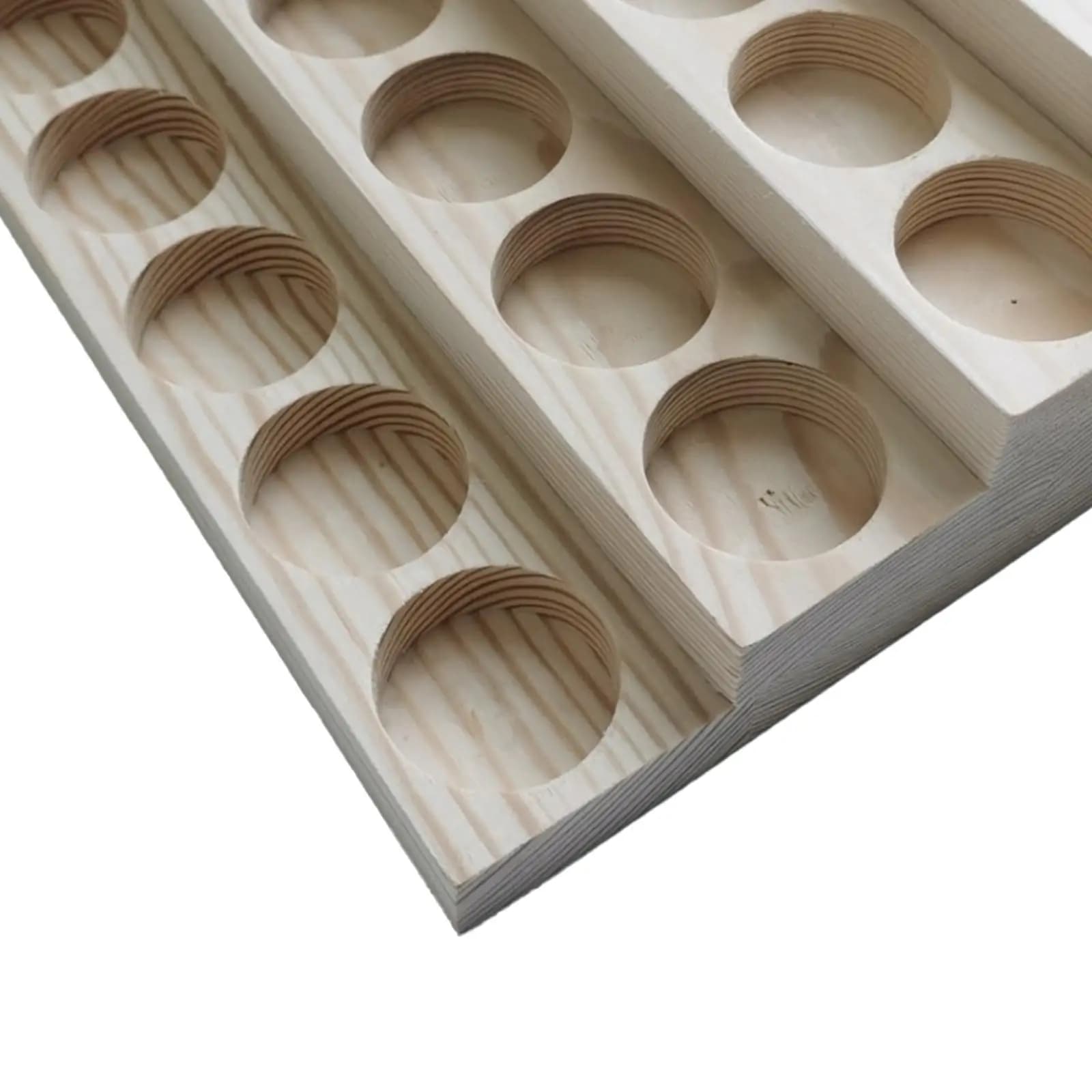 Essential Oil Rack 24 Slots Nail Polish Holder 4 Tier Wood Display Shelves for Holding Diffuser, Essential Oils Bottles