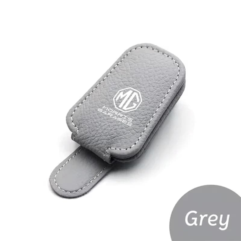 Morris Garages New Magnetic Leather Car Visor Sunglasses Organizer Fit MG HS ZX MG4 EV MG6 MG7 GT Cyberster Interior Accessory