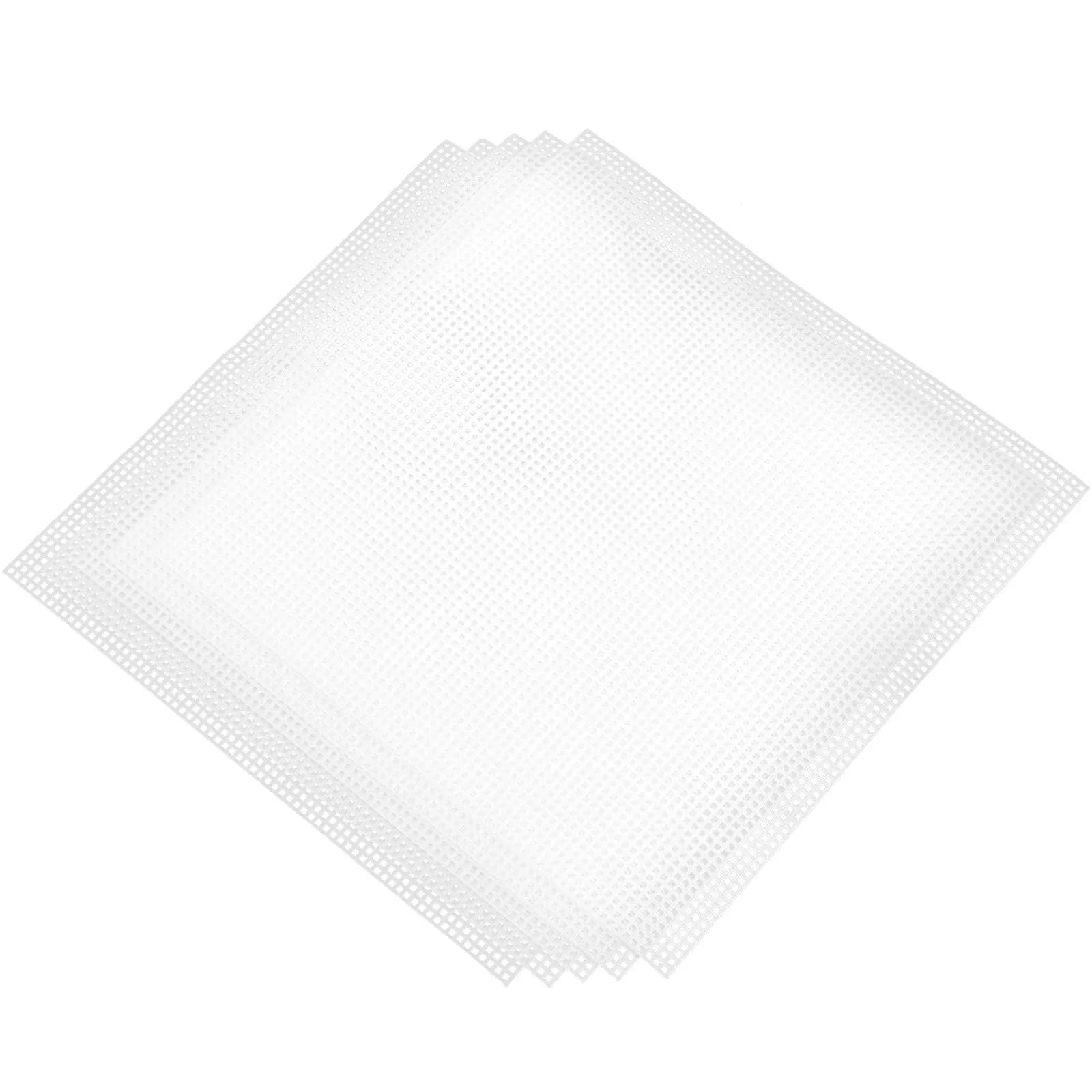 5 Pezzi Fogli di Tela Plastica per Fondo Borsa Fai da Te, Kit Artigianale per Progetti Fatti a Mano, Fogli a Rete per Cucito e Ricamo