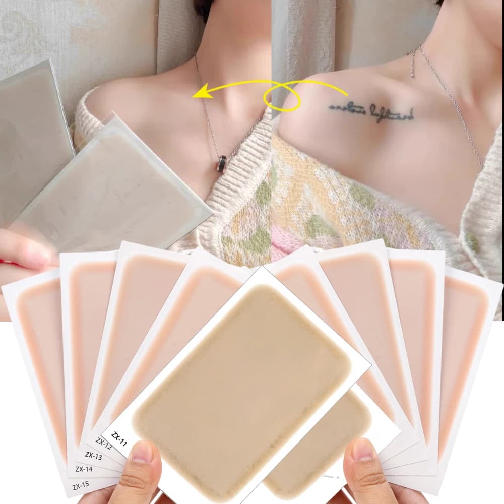 5/10 Foglio Copertura Completa Correttore Del Tatuaggio Impermeabile Cicatrice Acne Copertura Adesivo Corpo Braccio Temporaneo Difetti Nascondere Nastri Cover-up Toppe e Stemmi