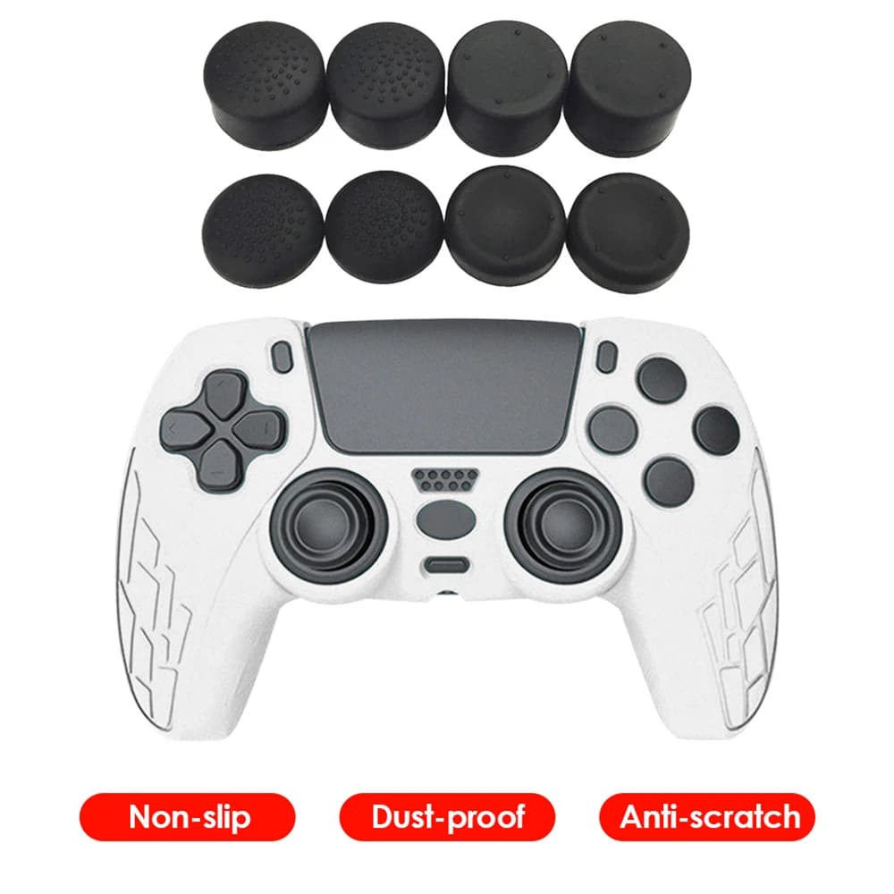 Per controller PS5 Silicone analogico Thumb Stick Grip Cap Joystick Cover nera per accessori di gioco PS4 8 pezzi
