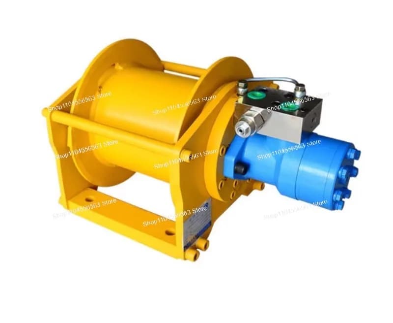 Verricello idraulico 1T/2T per escavatore marino, sollevamento e traino idraulico, verricello portatile con fune da 10M