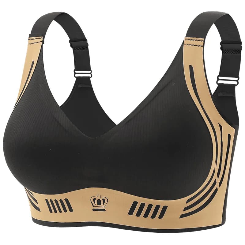 Full Coverage Plus-Size Brassiere Lady Full-Coverage Sports Bra Women Adjustable Anti-Sagging Side Support Lightweight Girl Soft