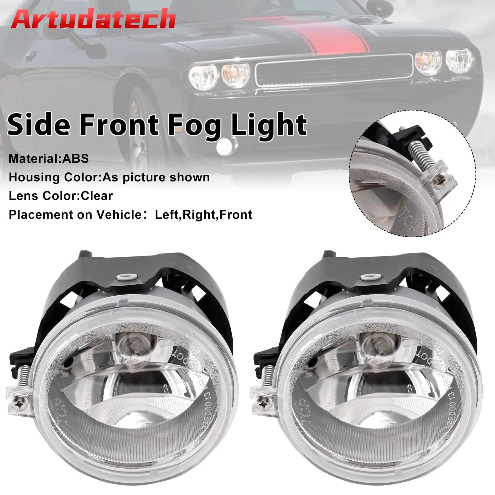 Artudatech Pair of front fendinebbia for Jeep Compass Dodge Charger Calibre 5182025AA Car Accessories