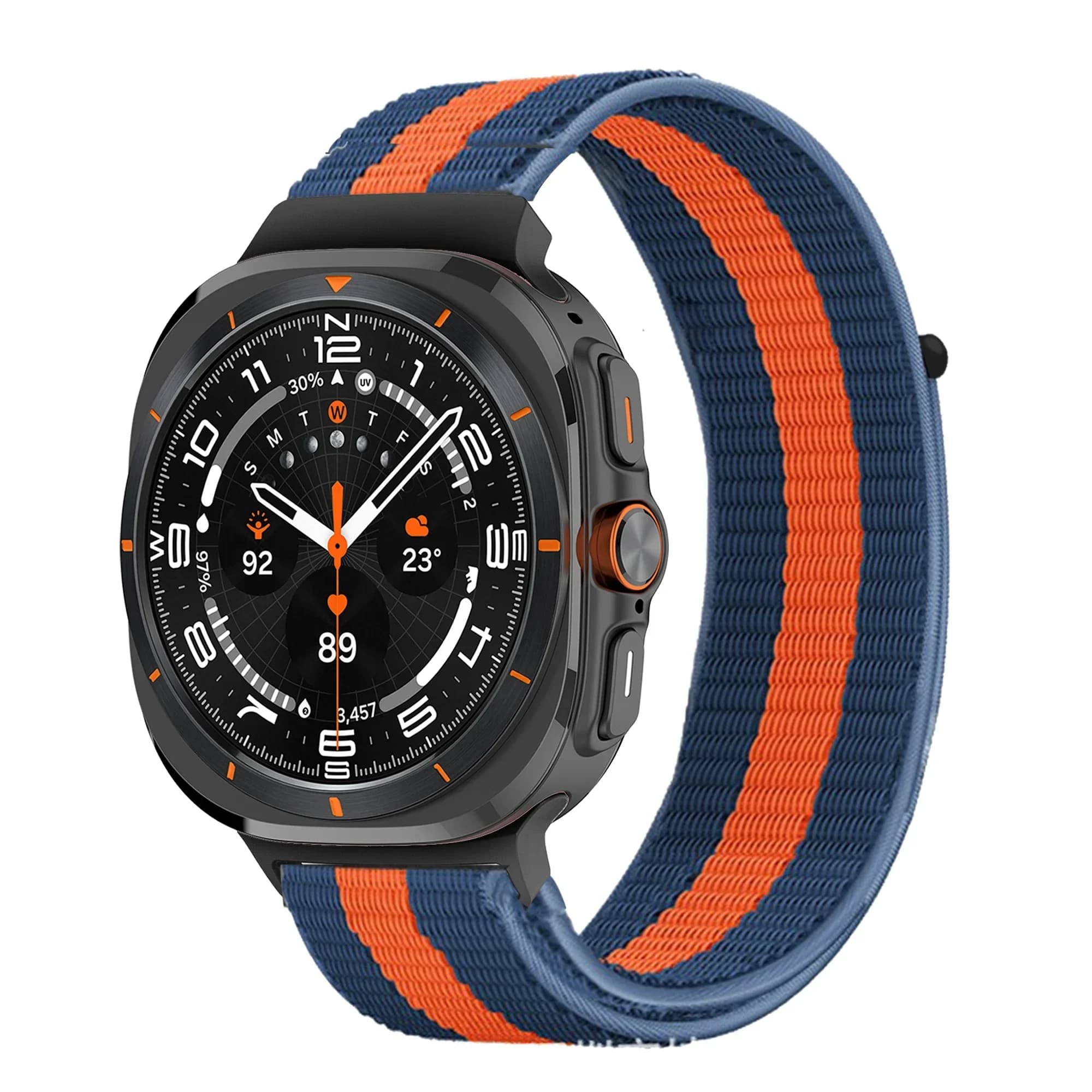 Cinturino ad anello in nylon colorato per Samsung Galaxy Watch Ultra (2025) Cinturino ad anello in velcro Cinturino per orologio Samsung Ultra in nylon