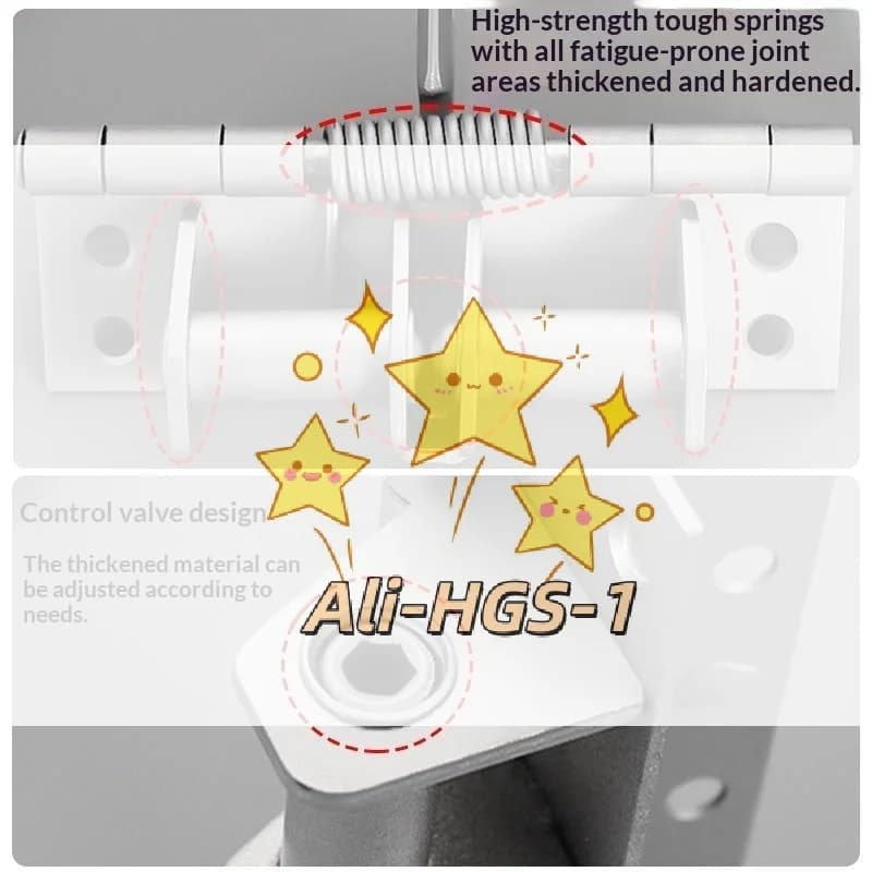 3 In 1 Automatic Door Closer Heavy Duty 90 Degree Positioning Door Stopper No Drilling Easy Install for Interior Exterior Doors