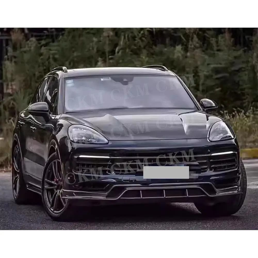 Carbon Fiber/ FRP Bumpers Front Lip Spoiler Diffuser Menu For Porsche Cayenne 2022 Auto Lip Guard Accessories Bodykits