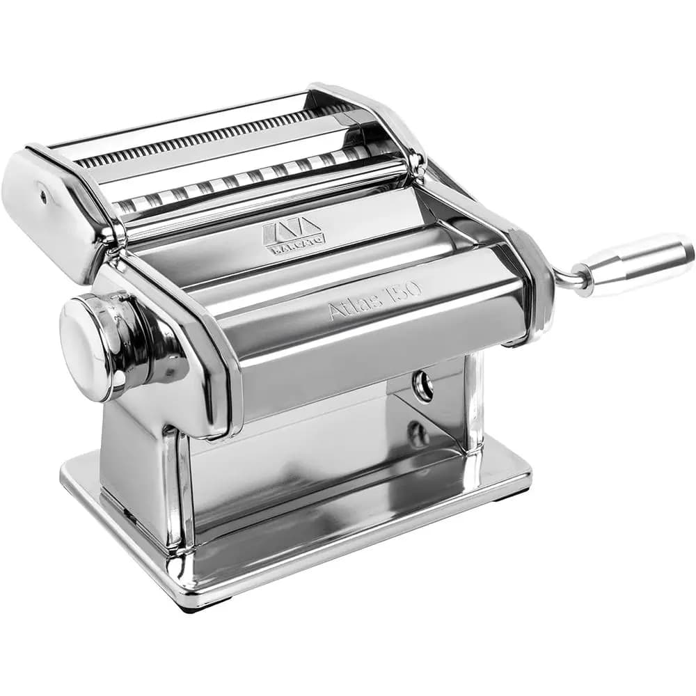 Macchina per Pasta Manuale Atlas 150 - In Acciaio Inox, per Lasagne, Fettuccine e Tagliolini