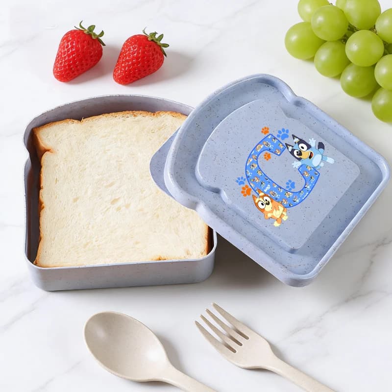 Blueyi Bingo Bread Bento Box for Children, Nice Lunch Container with Letters A-Z, for School, Picnic, Sandwich, Food Containers, Student Gift